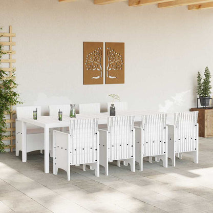 Set da Pranzo per Giardino 9 pcs Grigio chiaro Polipropilene