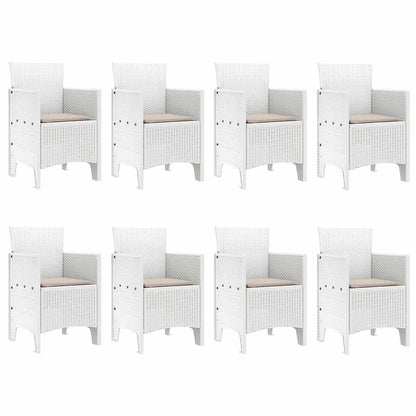 Set da Pranzo per Giardino 9 pcs Grigio chiaro Polipropilene