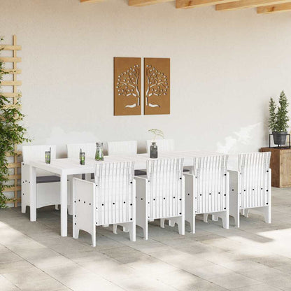 Set da Pranzo per Giardino 9 pcs Grigio chiaro Polipropilene