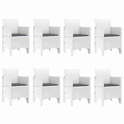 Set da Pranzo per Giardino 9 pcs Grigio chiaro Polipropilene