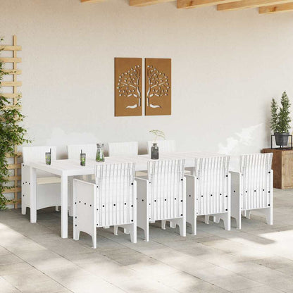 Set da Pranzo per Giardino 9 pcs Grigio chiaro Polipropilene