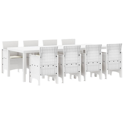 Set da Pranzo per Giardino 9 pcs Grigio chiaro Polipropilene