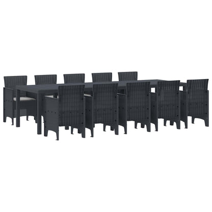 Set da Pranzo per Giardino 11 pcs Antracite e grigio chiaro