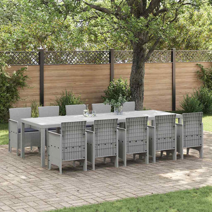 Set da Pranzo per Giardino 11 pcs Grigio chiaro e Antracite