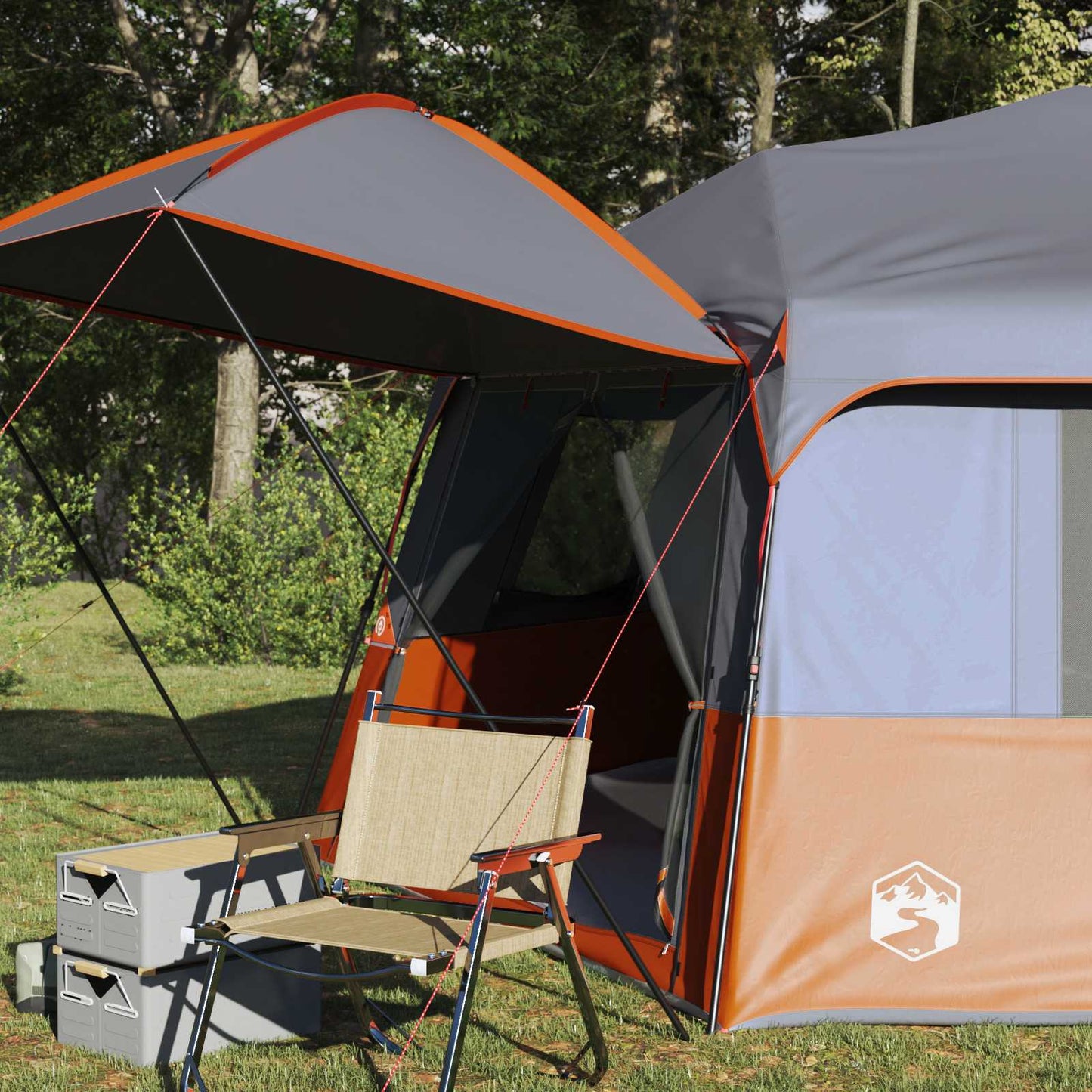 Tenda istantanea con telo antipioggia per 12 persone e rilascio rapido