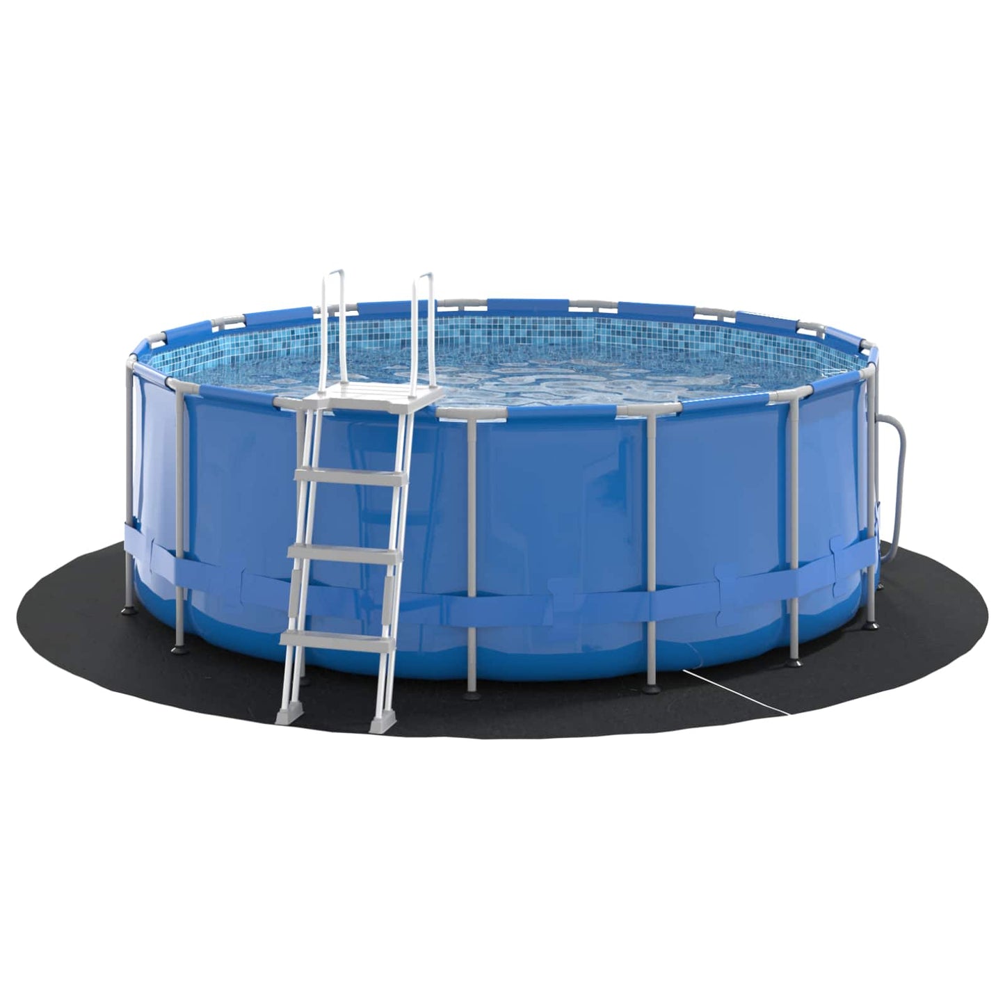 Telo per Fondo Piscina Nero Ã˜ 244 cm Tessuto Non Tessuto