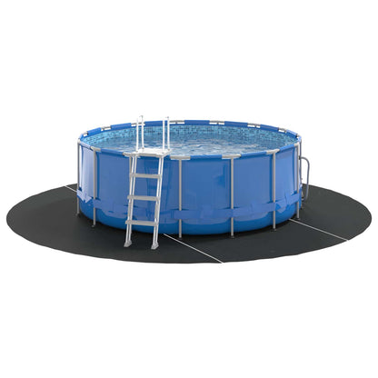 Telo per Fondo Piscina Nero ÃƒËœ 306 cm Tessuto Non Tessuto