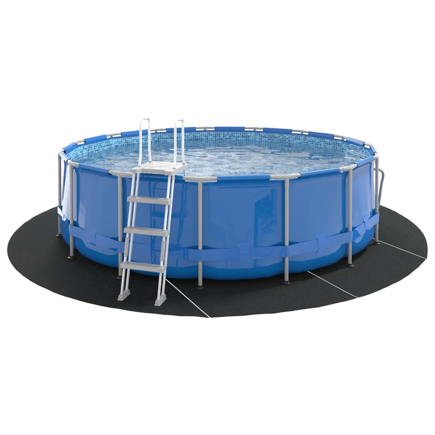 Telo per Fondo Piscina Nero ÃƒÆ’Ã‹Å“ 458 cm Tessuto Non Tessuto