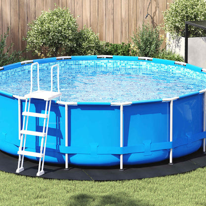 Telo per Fondo Piscina Nero Ã˜ 366 cm Tessuto Non Tessuto