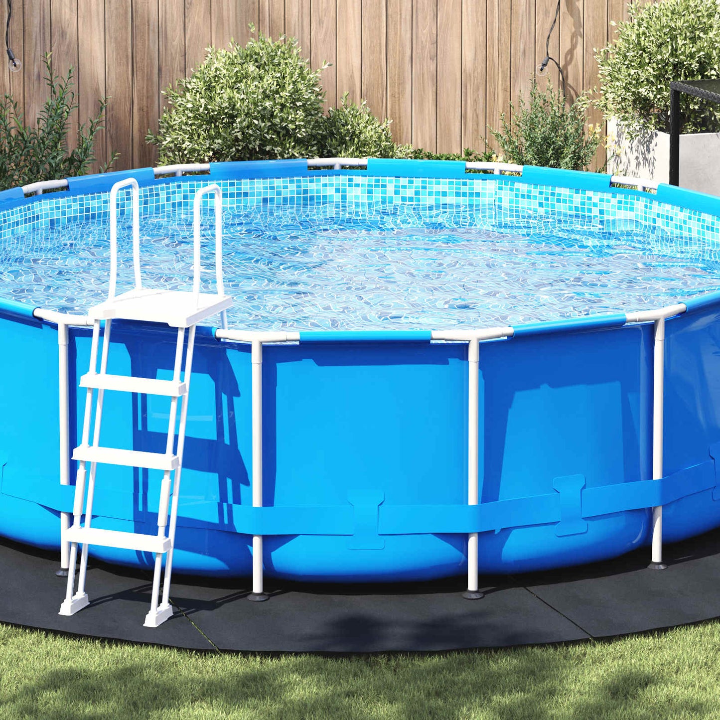 Telo per Fondo Piscina Nero ÃƒÆ’Ã‹Å“ 458 cm Tessuto Non Tessuto