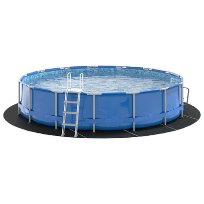 Telo per Fondo Piscina Nero Ã˜ 550 cm Tessuto Non Tessuto