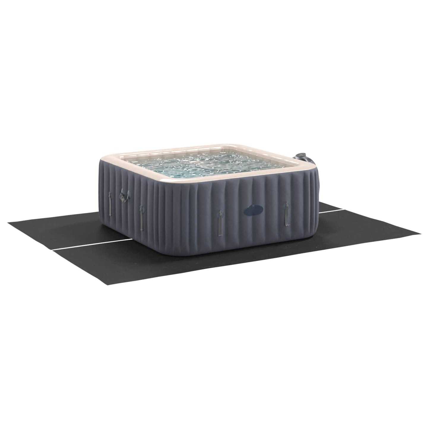 Telo per Fondo Piscina Regolabile Nero 300 x 220 x 0,1 cm