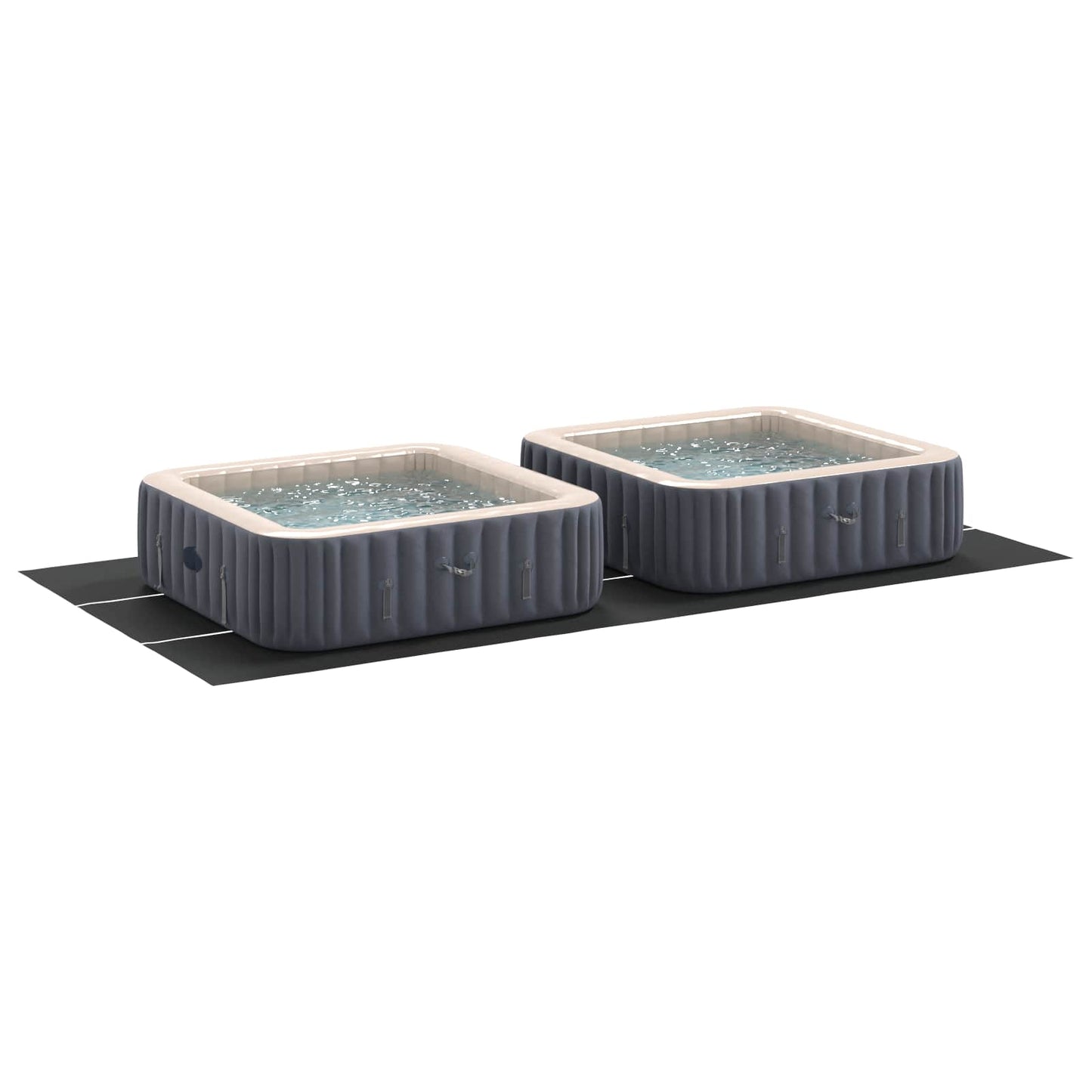Telo per Fondo Piscina Regolabile Nero 640 x 321 x 0,1 cm