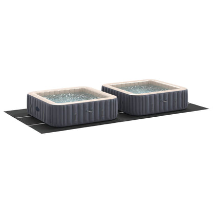 Telo per Fondo Piscina Regolabile Nero 640 x 321 x 0,1 cm
