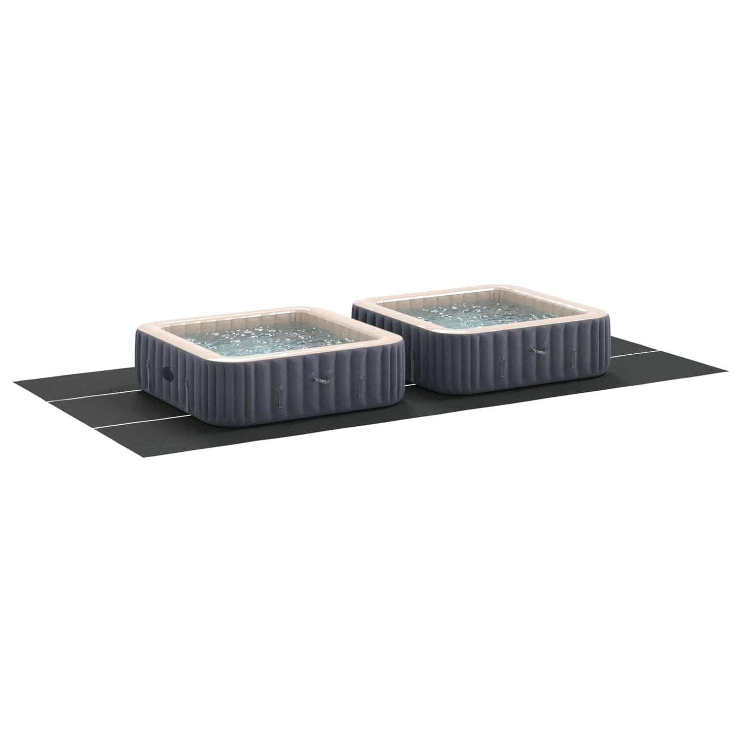 Telo per Fondo Piscina Regolabile Nero 750 x 372 x 0,1 cm