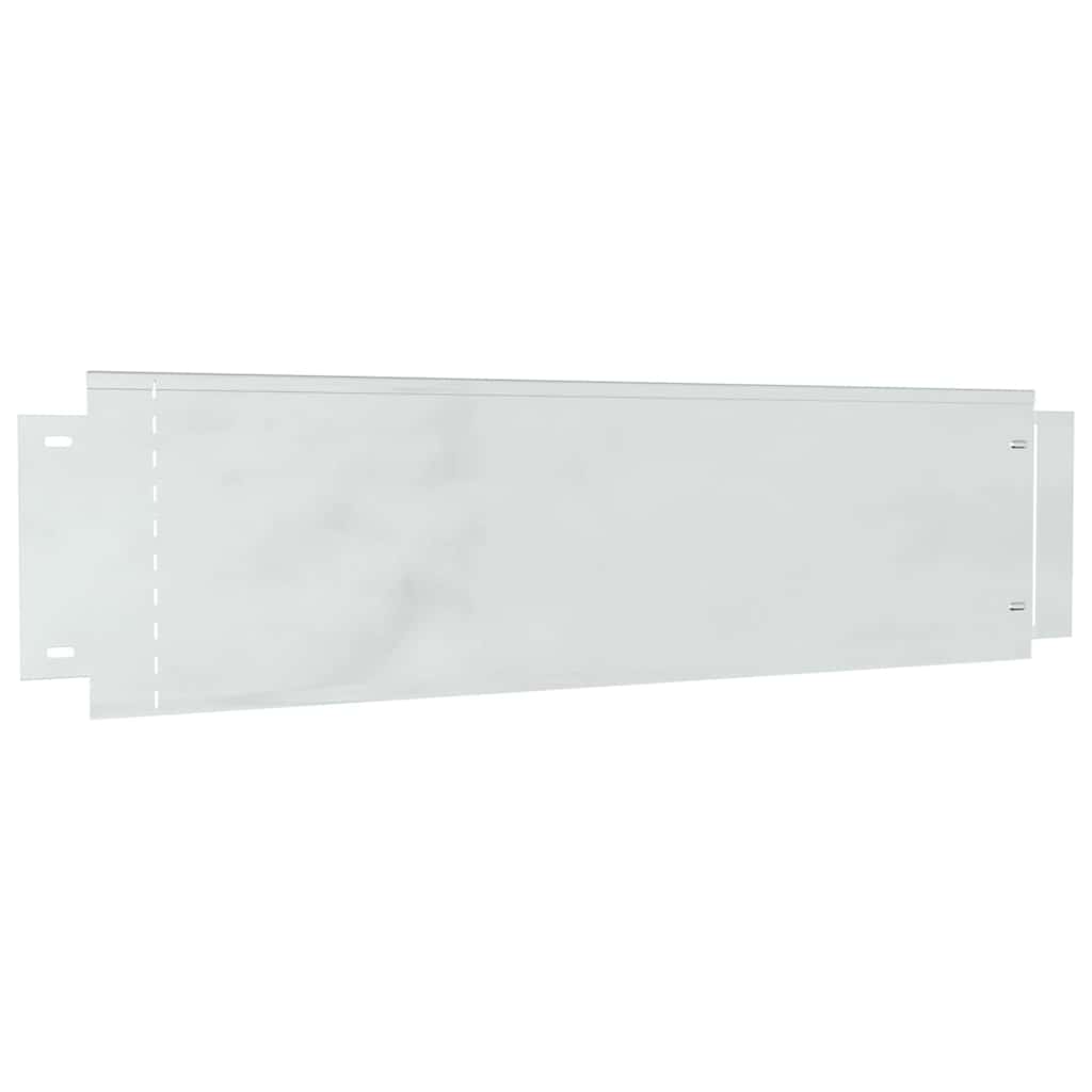 Bordure per prato 10 pcs Argento 100 x 25 x 0,07 cm