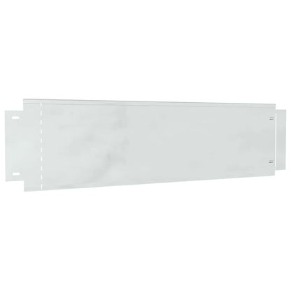Bordure per prato 10 pcs Argento 100 x 25 x 0,07 cm