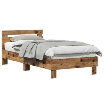 Struttura del letto con testiera Legno vecchio 203 x 95 x 70 cm