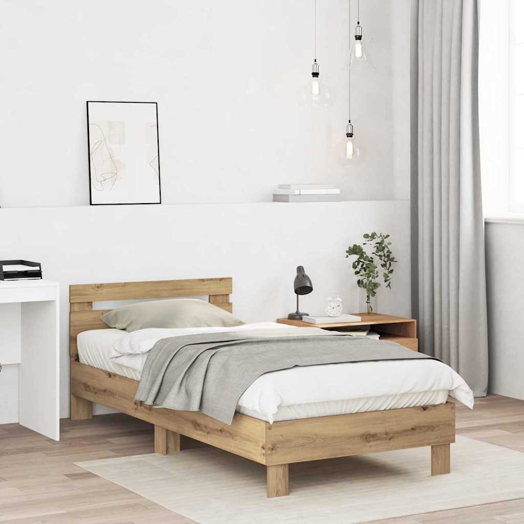 Struttura del letto Rovere artigianale 203 x 95 x 70 cm