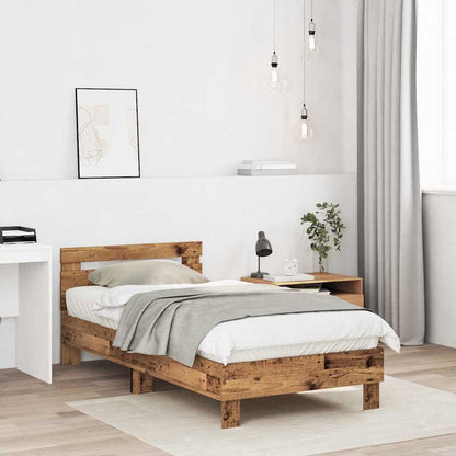 Struttura del letto con testiera Legno vecchio 193 x 95 x 88 cm
