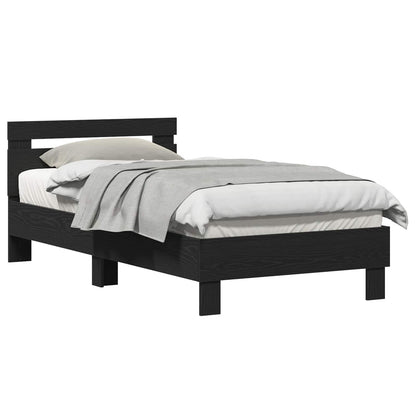 Struttura del letto con testiera Rovere Nero 193 x 95 x 88 cm