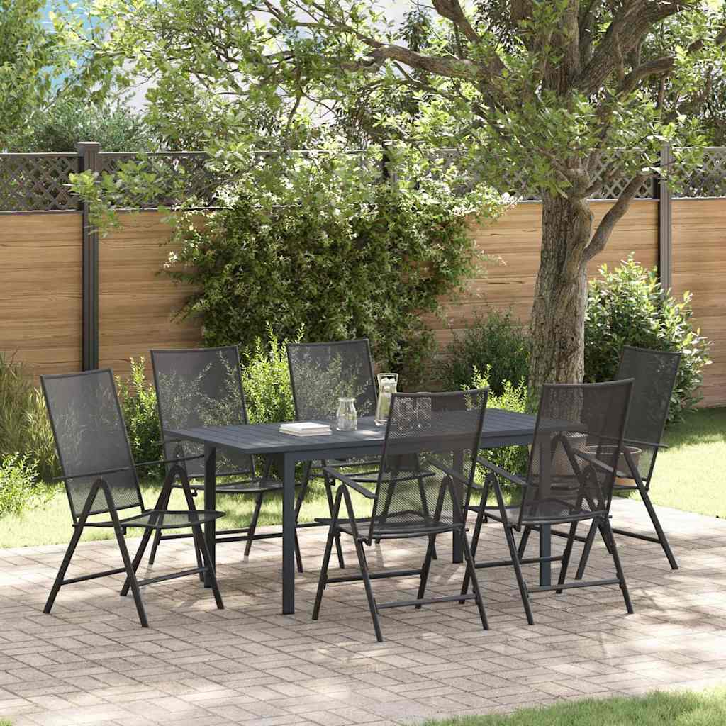 Set da Pranzo per Giardino 7 pcs Antracite