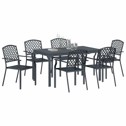 Set da Pranzo per Giardino 7 pcs Antracite