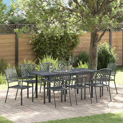 Set da Pranzo per Giardino 9 pcs Antracite