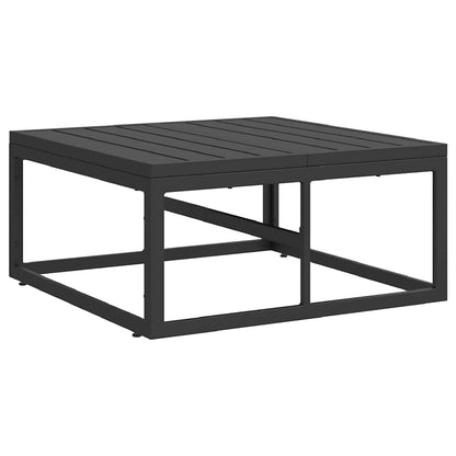 Set Divano da Giardino con cuscino 9 pcs Nero Alluminio