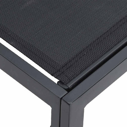 Set Divano da Giardino con cuscino 7 pcs Nero Acciaio