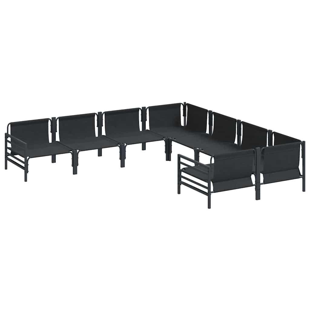 Set Divano da Giardino con cuscino Antracite Acciaio