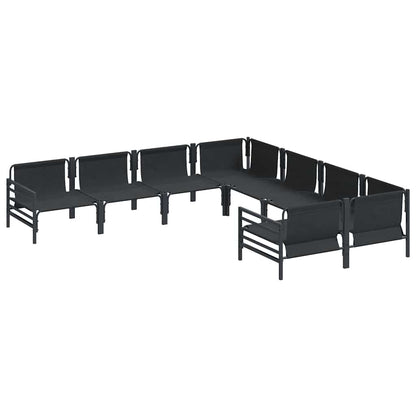 Set Divano da Giardino con cuscino Antracite Acciaio