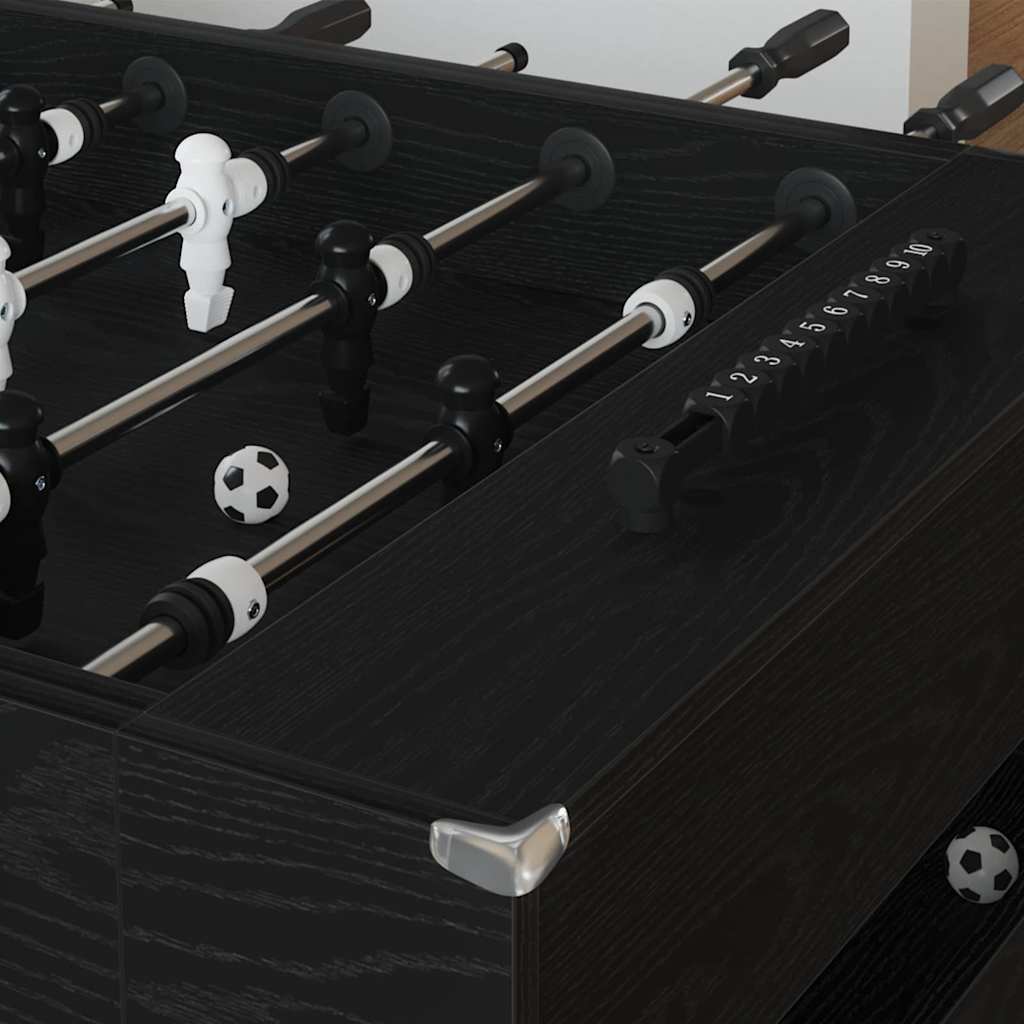 Tavolo da Foosball Rovere Nero 146,5 x 74 x 85 cm