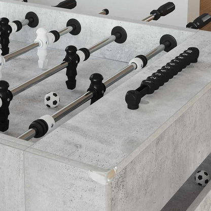 Tavolo da Foosball Grigio Cemento 146,5 x 74 x 85 cm