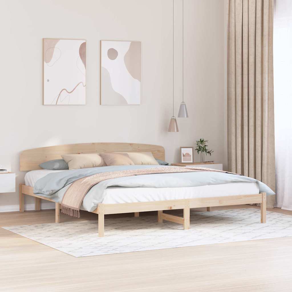 Struttura del letto Naturale 200 x 200 cm Pino massello