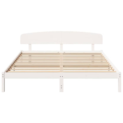 Struttura del letto Bianco 200 x 200 cm Pino massello