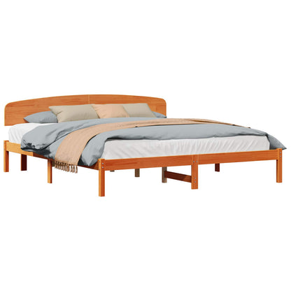 Struttura del letto Marrone cerato 200 x 200 cm Pino massello