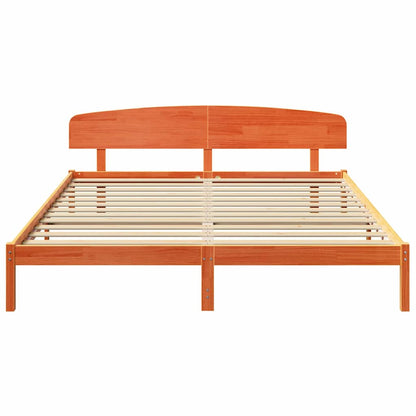 Struttura del letto Marrone cerato 200 x 200 cm Pino massello