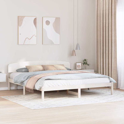 Struttura del letto Bianco 180 x 200 cm Pino massello