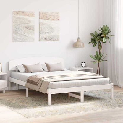 Struttura del letto Bianco 150 x 200 cm Pino massello