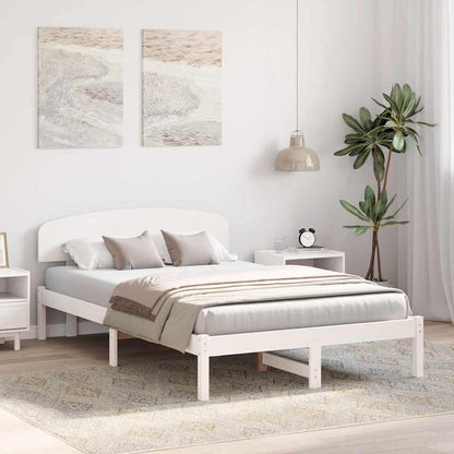 Struttura del letto Bianco 120 x 200 cm Pino massello