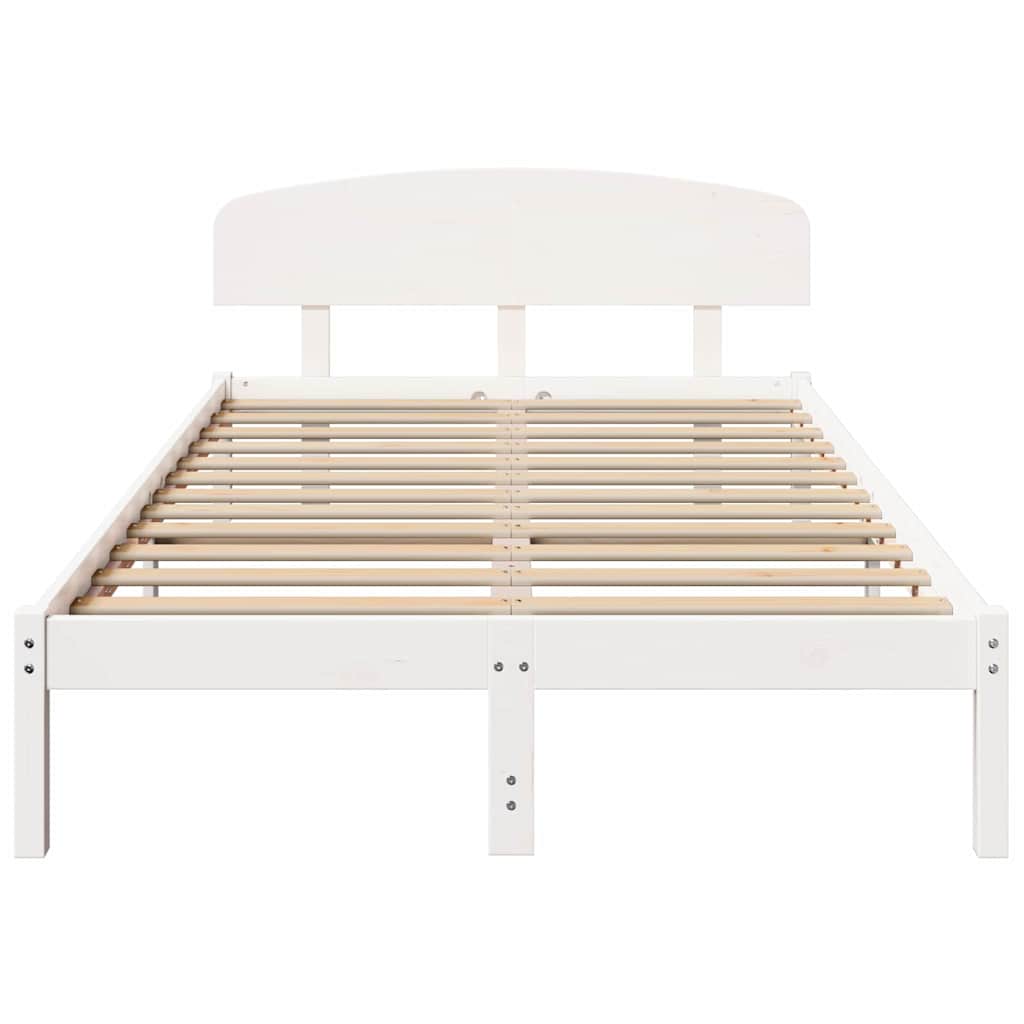 Struttura del letto Bianco 120 x 190 cm Pino massello
