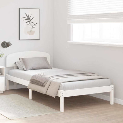 Struttura del letto Bianco 90 x 200 cm Pino massello