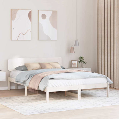 Struttura del letto Bianco 200 x 200 cm Pino massello