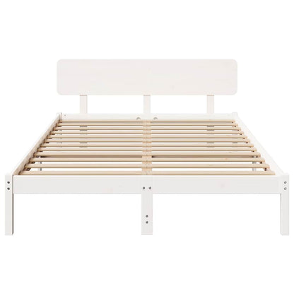 Struttura del letto Bianco 200 x 200 cm Pino massello