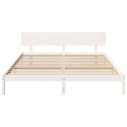 Struttura del letto Bianco 180 x 200 cm Pino massello