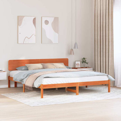 Struttura del letto Marrone cerato 180 x 200 cm Pino massello