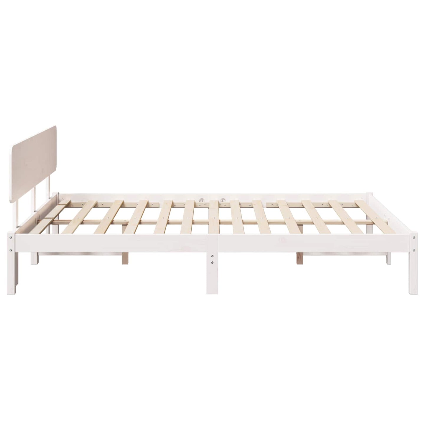 Struttura del letto Bianco 140 x 200 cm Pino massello