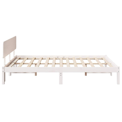 Struttura del letto Bianco 140 x 200 cm Pino massello