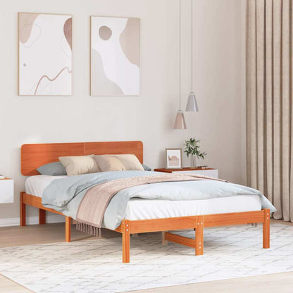 Struttura del letto Marrone cerato 140 x 190 cm Pino massello